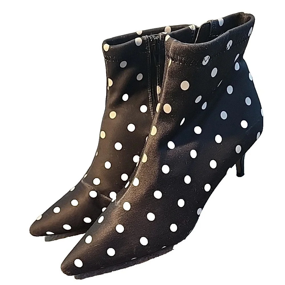Betsey Johnson Boots Shoes Womens 9.5 Stretch Stiletto Kitten 2